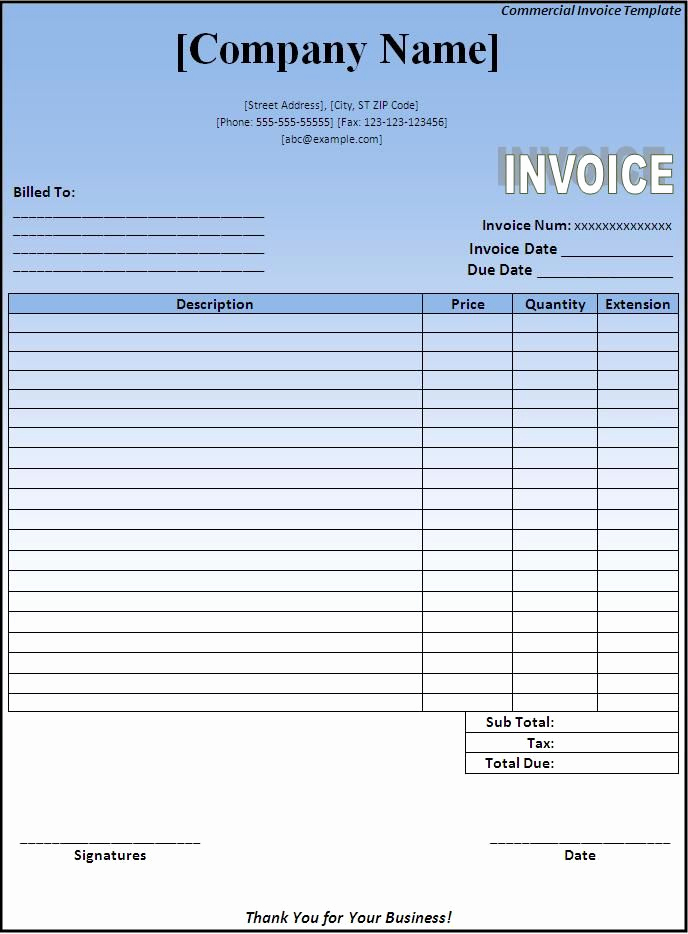 Invoice Template Word Download Free Fresh Free Invoice Template S