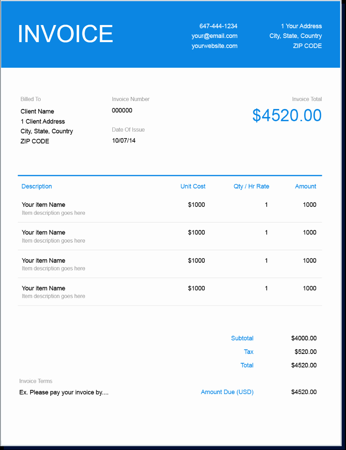 Invoice Template Word Download Free Inspirational Invoice Template