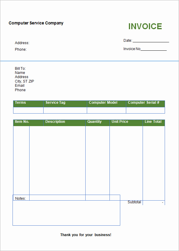 Invoice Template Word Download Free Luxury Pdf Printable Blank Invoice Template