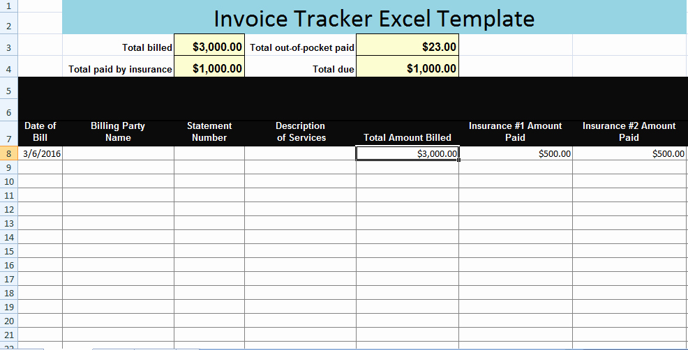 Invoice Tracking Template Excel Beautiful Invoice Tracker Excel Template Xls – Microsoft Excel