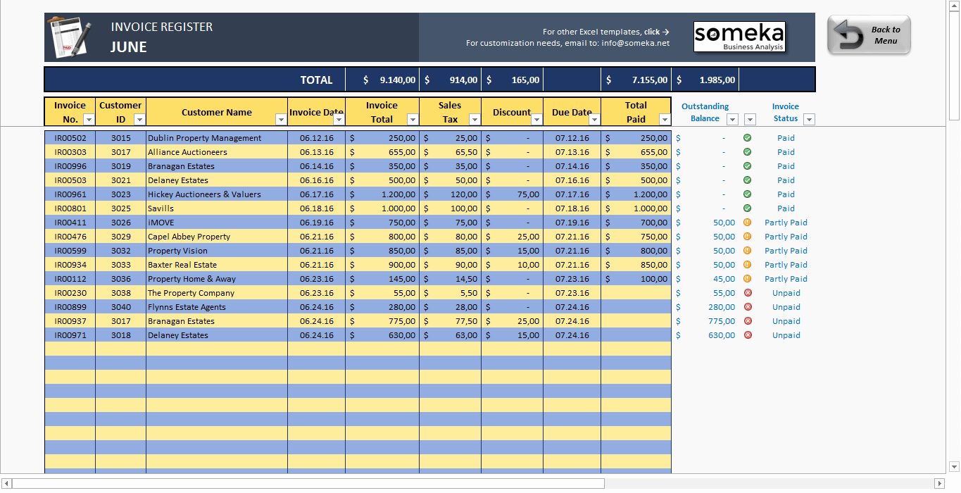 Invoice Tracking Template Excel Beautiful Invoice Tracker Free Excel Template for Small Business