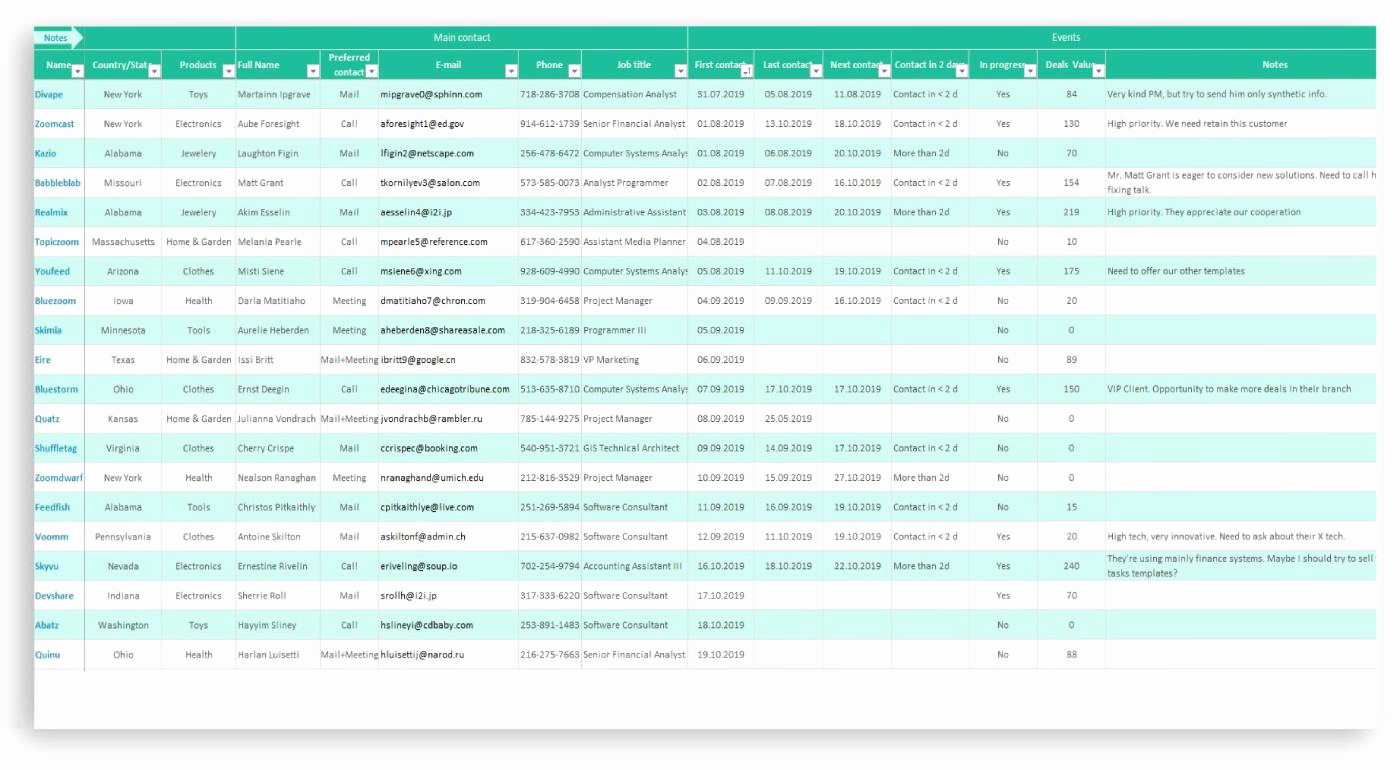 Invoice Tracking Template Excel Elegant Crm Excel Template Invoice Tracker — Luxtemplates Deals