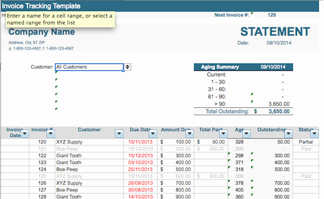 Invoice Tracking Template Excel Fresh Excel Monthly Billing Invoice Tracking Template