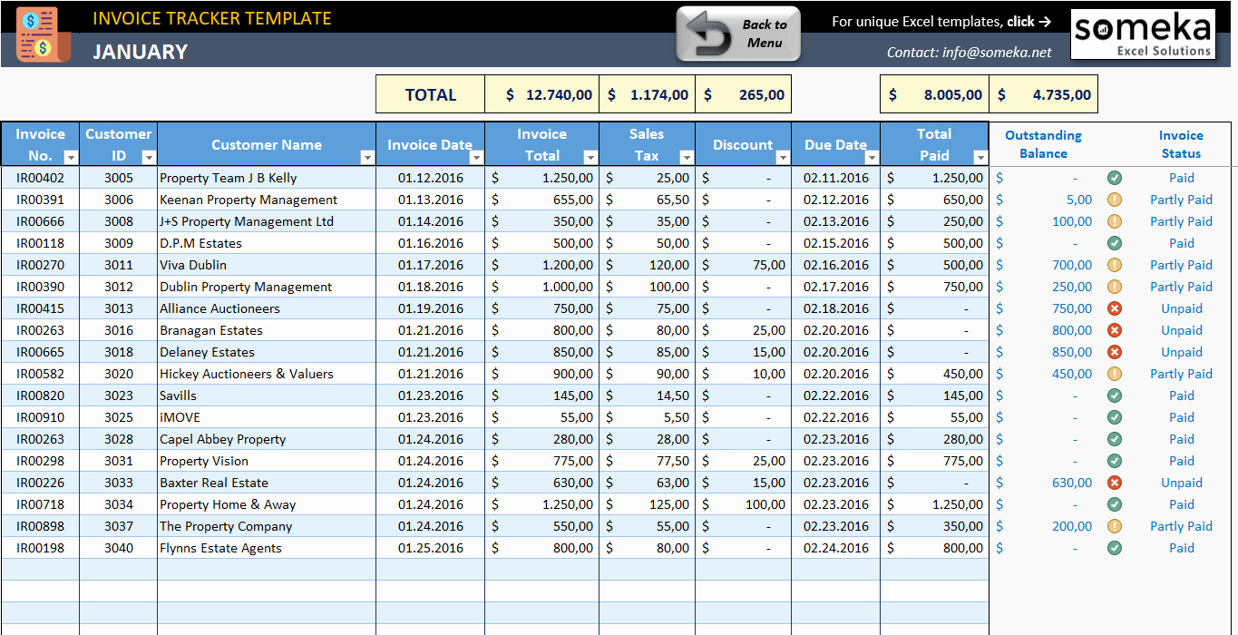 Invoice Tracking Template Excel Fresh Invoice Tracker Free Excel Invoice Tracking Template