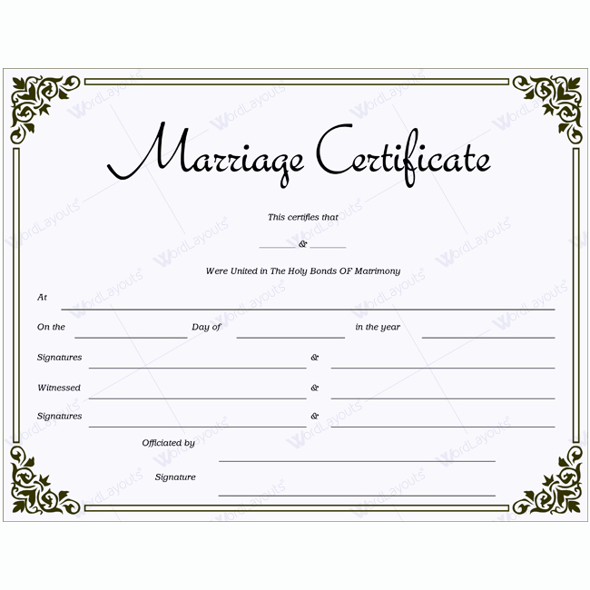 Islamic Marriage Certificate Template Fresh Marriage Certificate 41 In 2019