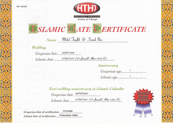 Islamic Marriage Certificate Template Inspirational Htht Advisory Services Pte Ltd