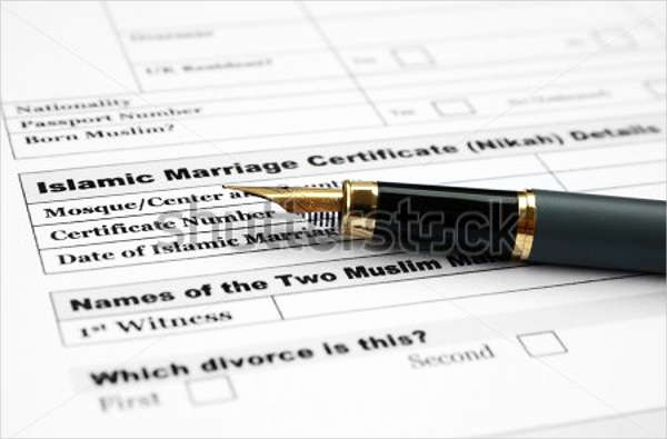 Islamic Marriage Certificate Template Luxury 17 Printable Marriage Certificate