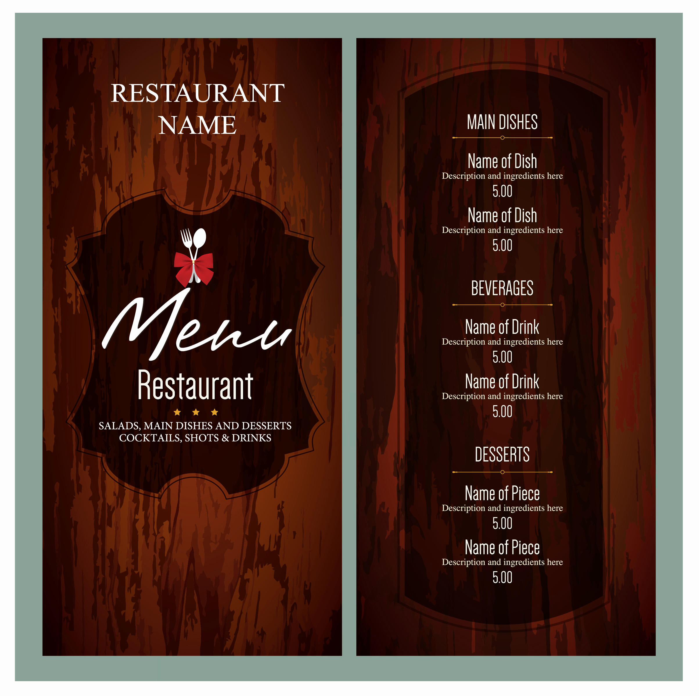 Italian Restaurant Menu Template Inspirational 10 Free Sample Italian Menu Templates Printable Samples