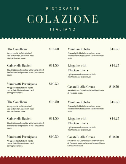 Italian Restaurant Menu Template Inspirational Ristorante Gabbriello Templates by Canva