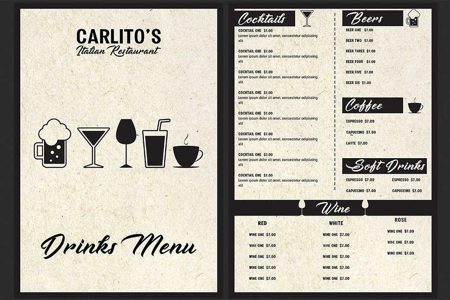 Italian Restaurant Menu Template Lovely Italian Restaurant Menu Template Flyer Templates