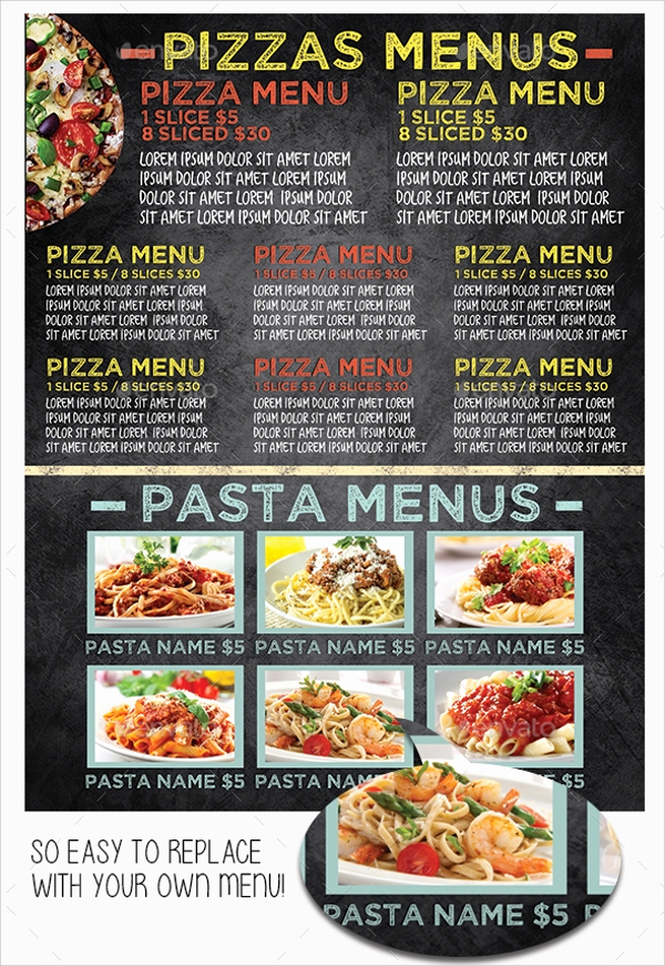 Italian Restaurant Menu Template Unique 8 Sample Italian Menus Psd Vector Eps