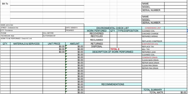 Labor Invoice Template Excel Elegant Labor Invoice Free Excel Template General Labor Invoice