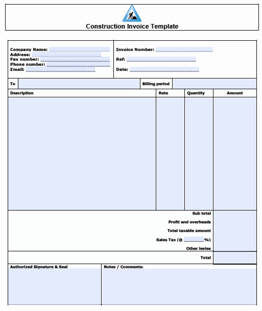 Labor Invoice Template Word Elegant General Labor Invoice Expense Spreadshee General Labor