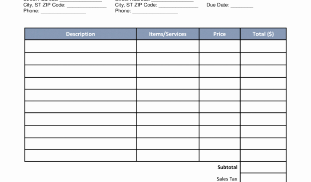 Labor Invoice Template Word Fresh Invoice Template Materials Labor