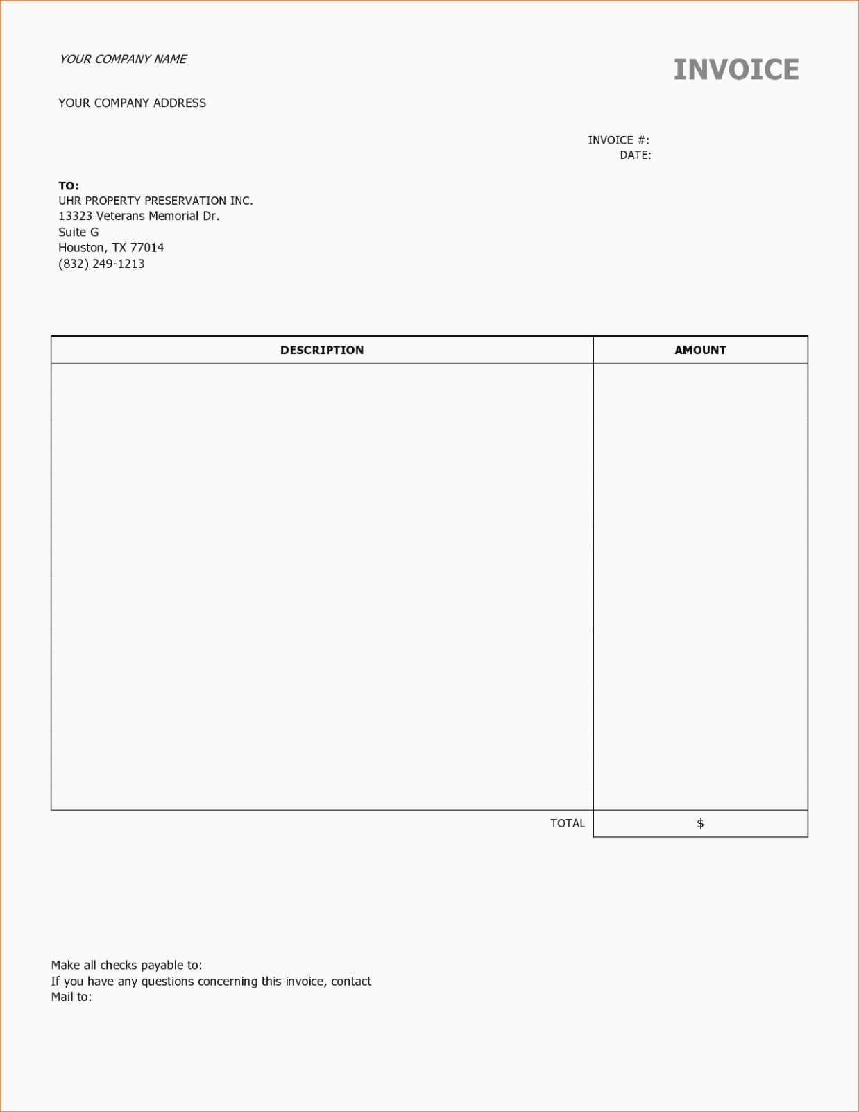 Labor Invoice Template Word New the Five Mon