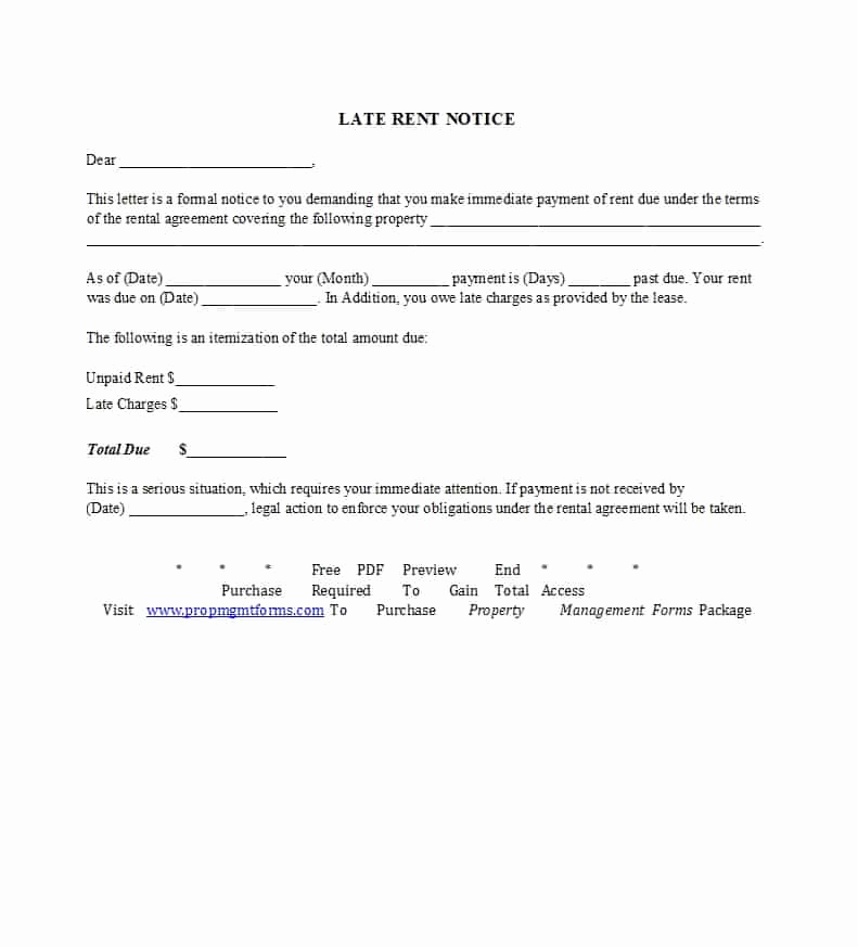 Late Rent Notice Template Awesome 34 Printable Late Rent Notice Templates Templatelab