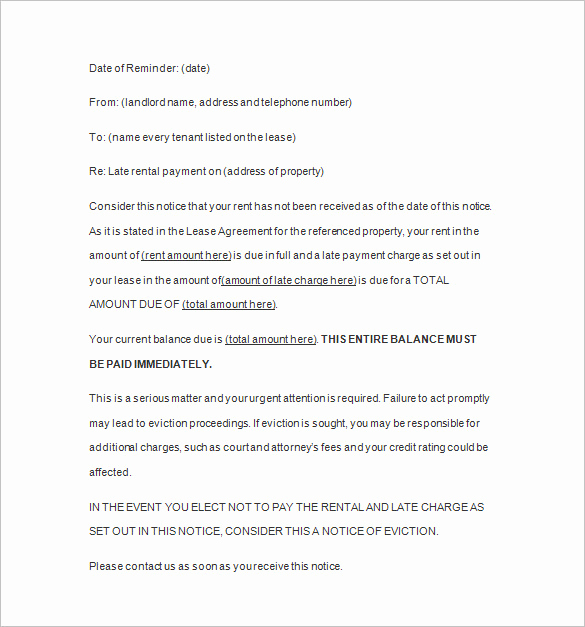 Late Rent Notice Template Best Of 11 Late Rent Notices Pdf Google Docs Ms Word Apple