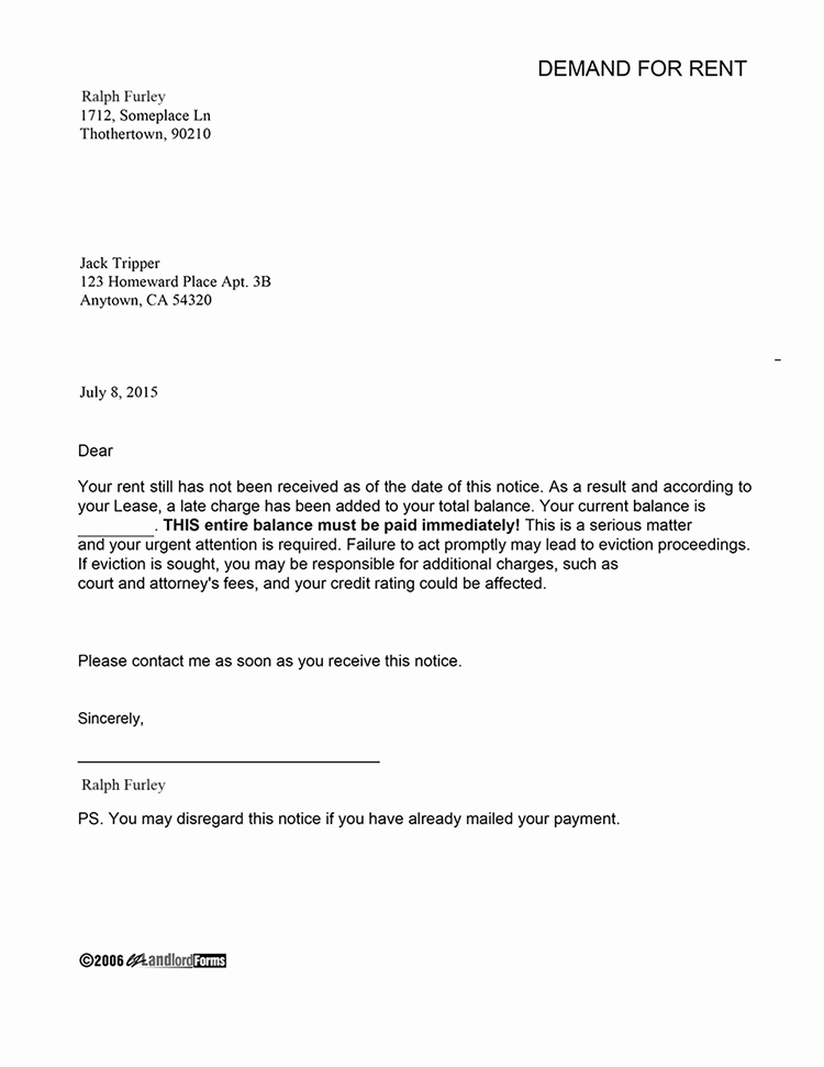 Late Rent Notice Template Luxury Late Rent Notice Free Printable Documents
