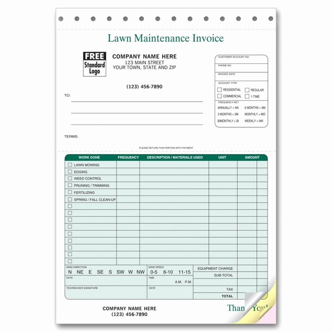 Lawn Care Invoice Template Beautiful Professional Invoices Lawn Maintenance Invoices 123 at