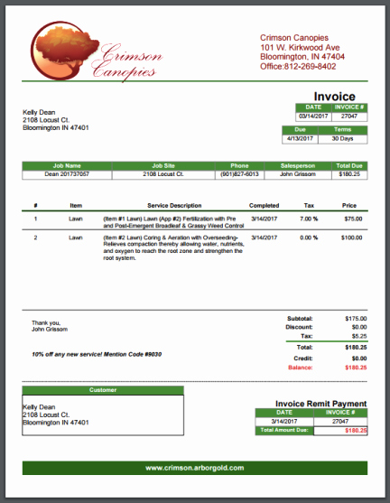 Lawn Care Invoice Template Unique Lawn Care Invoice Template