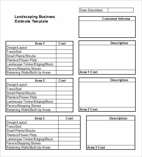 Lawn Service Invoice Template Beautiful 12 Landscaping Estimate Templates Doc Pdf Excel
