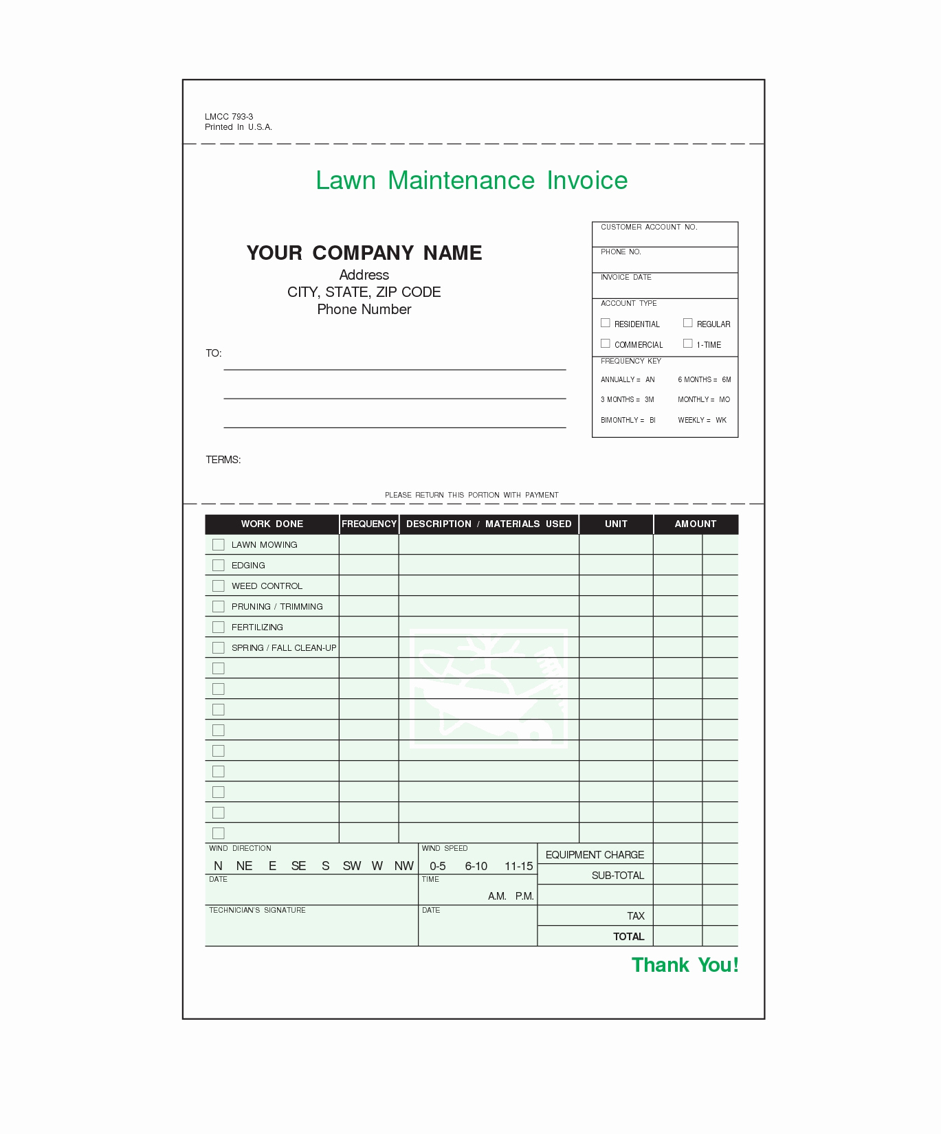 Lawn Service Invoice Template Excel Elegant Lawn Maintenance Invoice forms – Db Excel