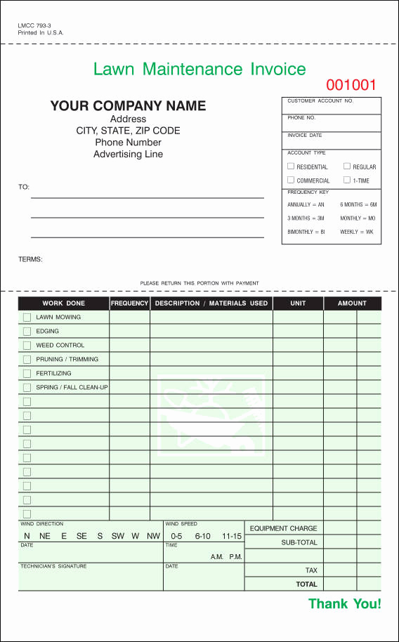 Lawn Service Invoice Template Excel Unique Free 9 Lawn Care Invoice Samples &amp; Templates In Pdf