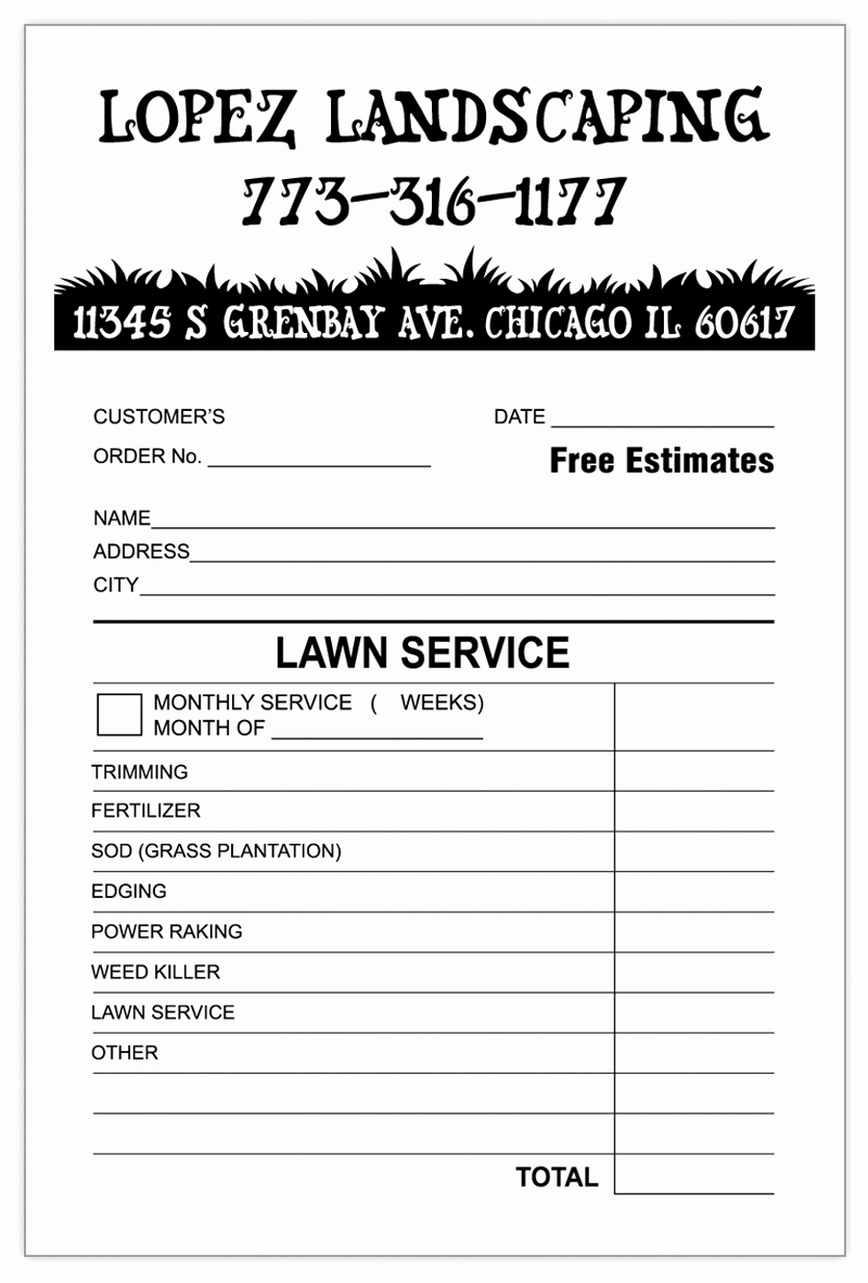 Lawn Service Invoice Template Lovely Landscaping Invoice Template