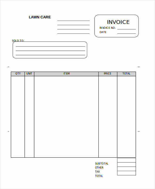 Lawn Service Invoice Template Luxury Free 9 Lawn Care Invoice Samples &amp; Templates In Pdf