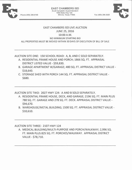 Lease Violation Notice Template Awesome Notice Of Live Auction Of Surplus Personal Property East