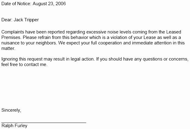 Lease Violation Notice Template Best Of Lease Violation Notice – Tenant Violation Notices