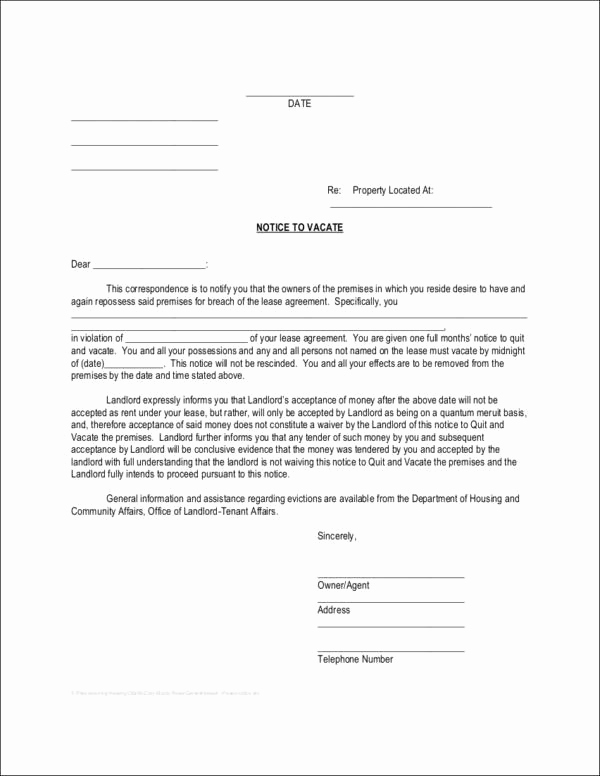 Lease Violation Notice Template Fresh Free 10 Eviction Notice Samples &amp; Templates In Pdf
