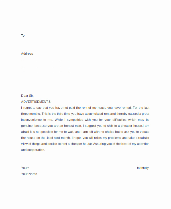 Lease Violation Notice Template Inspirational Tenant Warning Letter Template 8 Free Word Pdf format