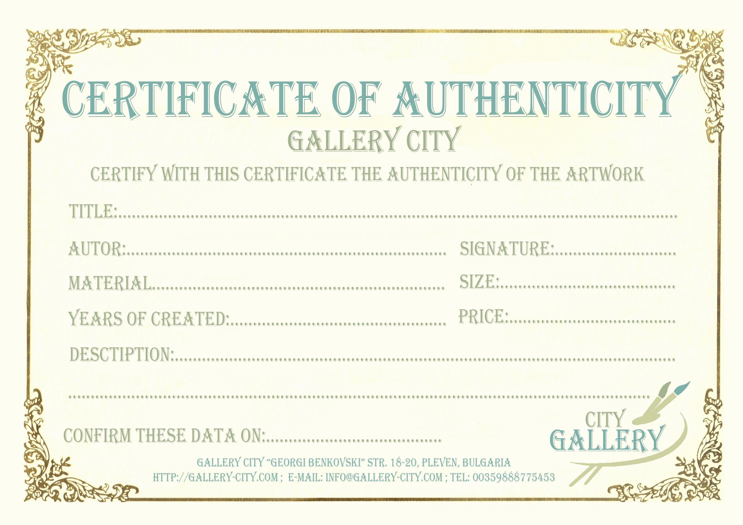 Life Saving Award Certificate Template Inspirational Certificate Authenticity Template Art Authenticity