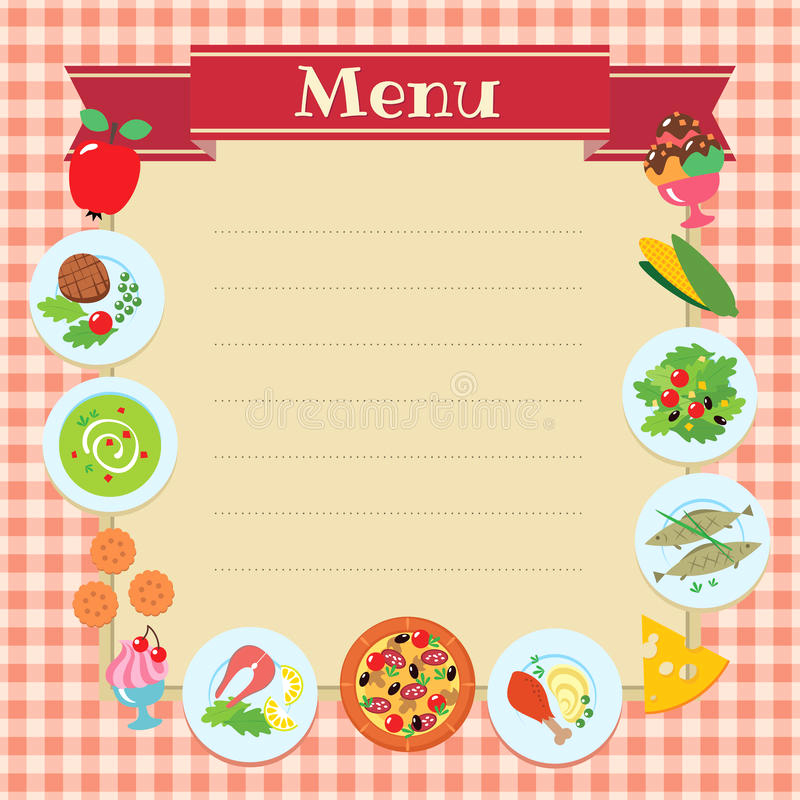 Lunch Menu Template Word Awesome Cafe Restaurant Menu Template Stock Vector