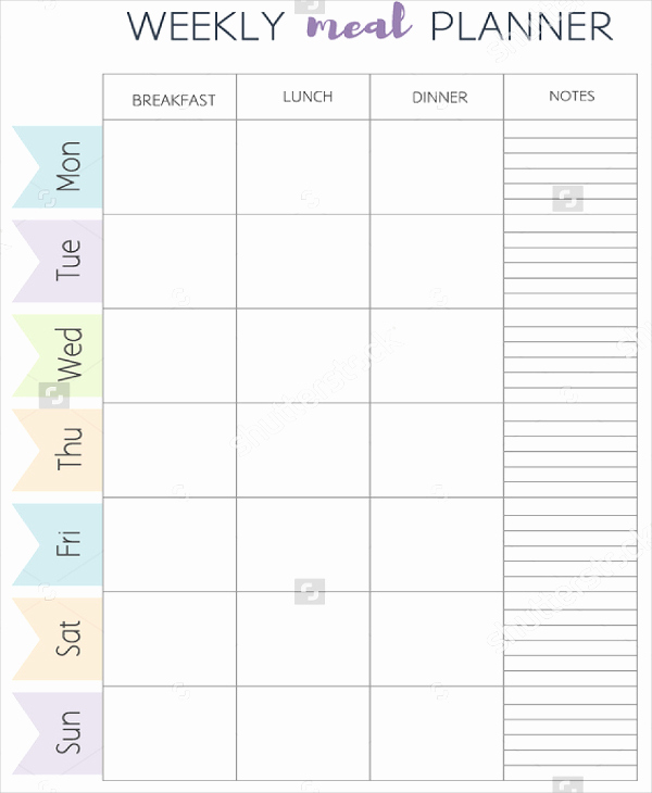 Lunch Menu Template Word Inspirational Meal Planner Template Word – Printable Planner Template