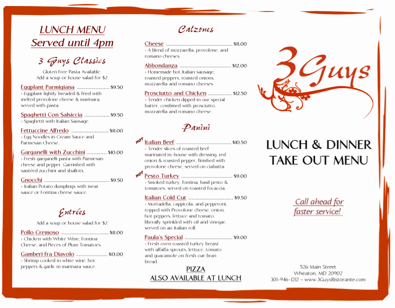 Lunch Menu Template Word Lovely Menu Template Word