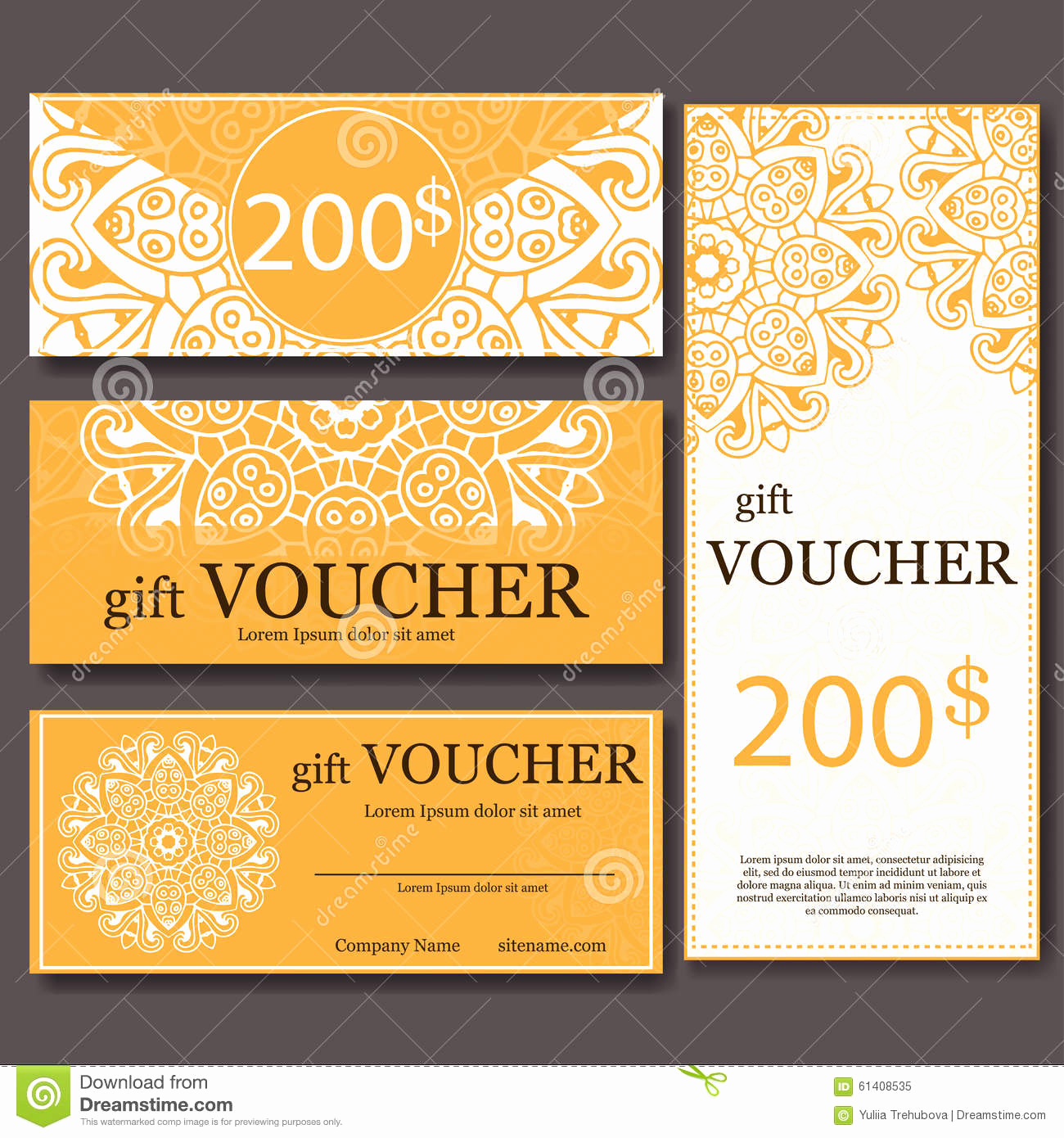 Magazine Subscription Gift Certificate Template Fresh Gift Voucher Template with Mandala Design Certificate for