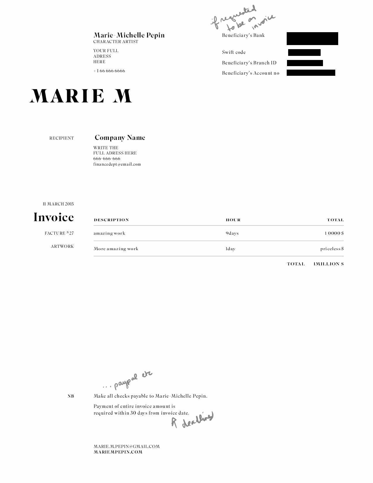 Makeup Artist Invoice Template New Makeup Artist Invoice Template