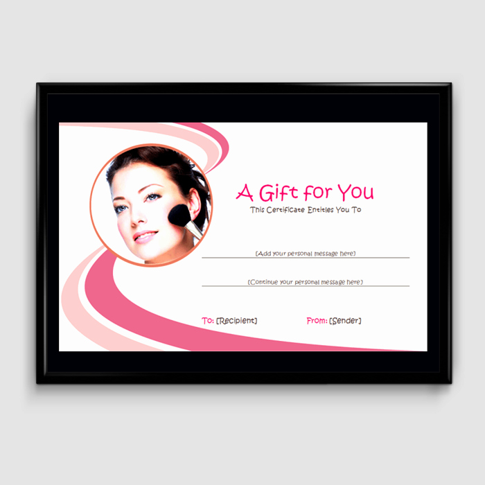 Makeup Gift Certificate Template Awesome Gift Certificate Template 6 Fillable Certificate