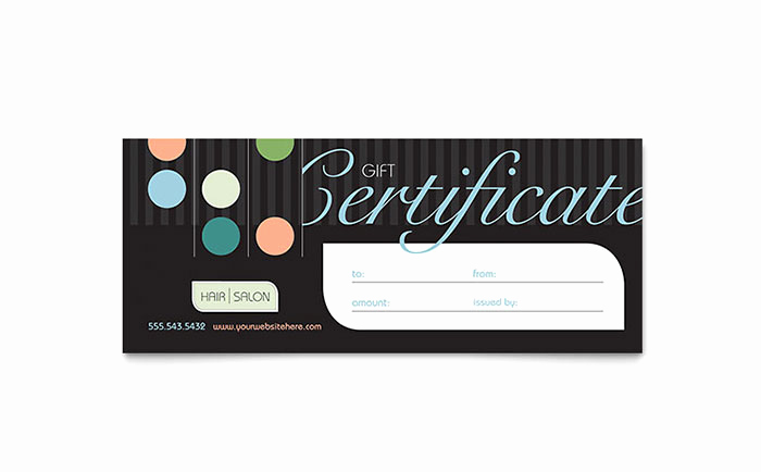 Makeup Gift Certificate Template Best Of Beauty &amp; Hair Salon Gift Certificate Template Word