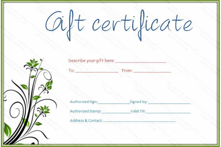 Makeup Gift Certificate Template Lovely Printable Simple Hair and Beauty Gift Certificate