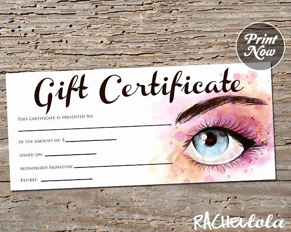 Makeup Gift Certificate Template Unique Printable Makeup Gift Certificate Template Makeup