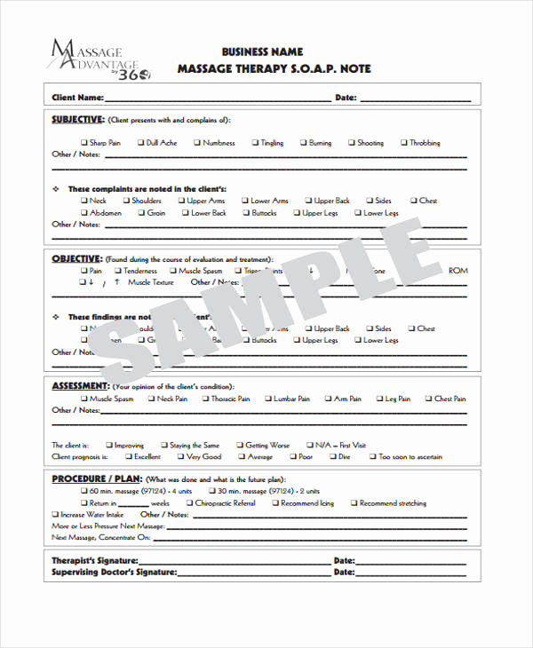 Massage therapy soap Note Template Best Of therapy Note Template – Emmamcintyrephotography