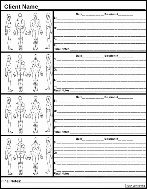 Massage therapy soap Note Template Elegant Massage therapy soap Note Charts