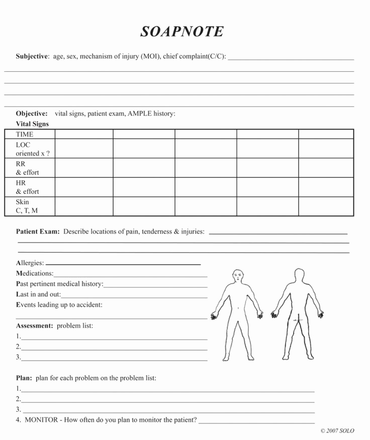 Massage therapy soap Note Template Fresh Good soap Note Blank