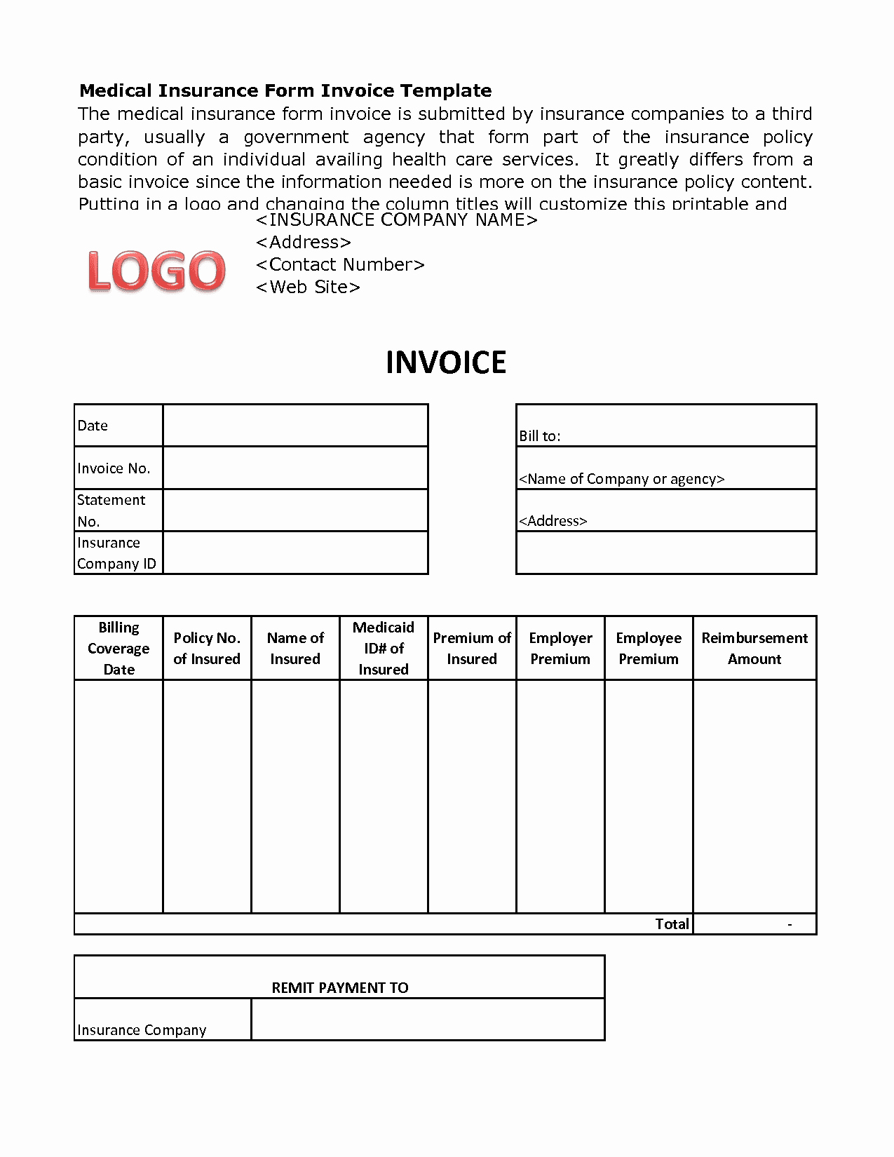 Medical Billing Invoice Template Beautiful Medical Billing Invoice Template Free Excelxo