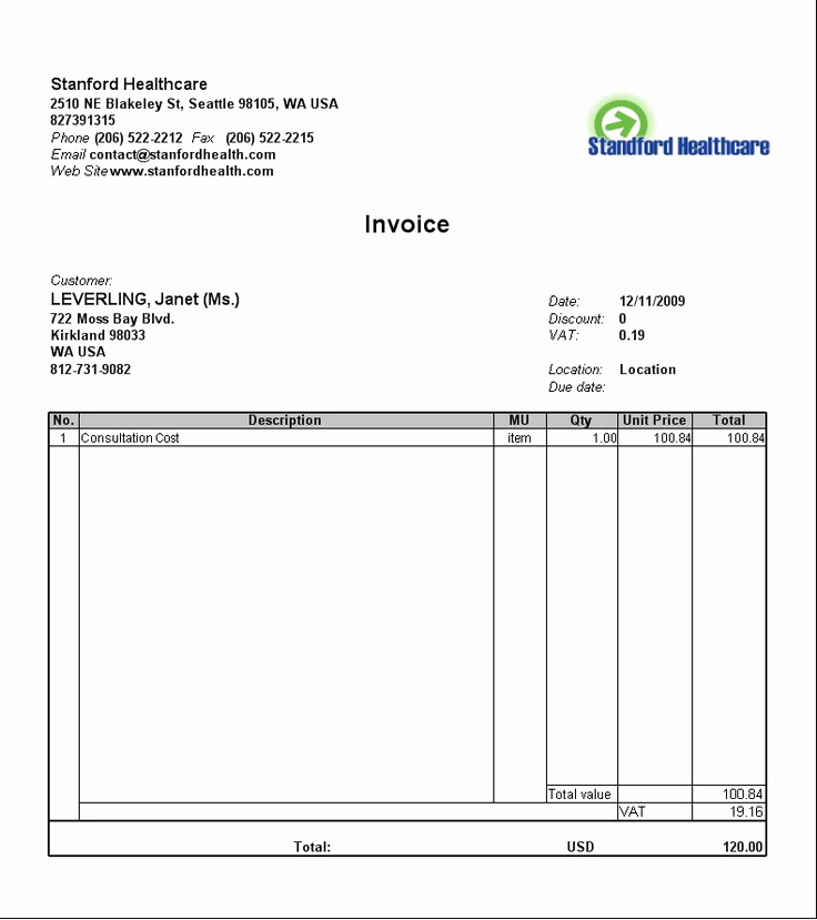 Medical Billing Invoice Template Fresh Medical Bill format In Word â Analysis Template Billing