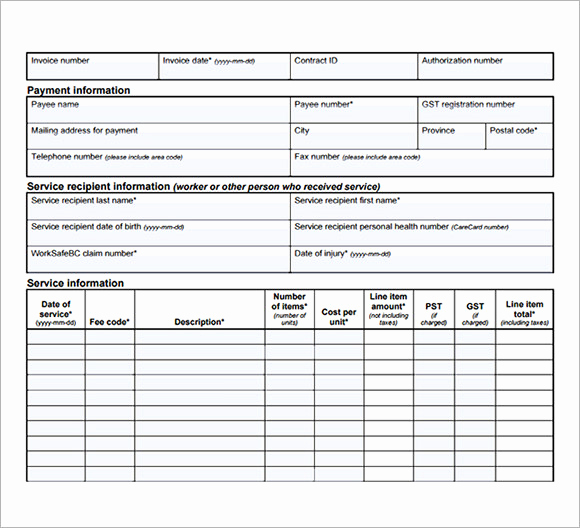 Medical Billing Invoice Template Inspirational Free 16 Sample Medical Invoice Templates In Google Docs