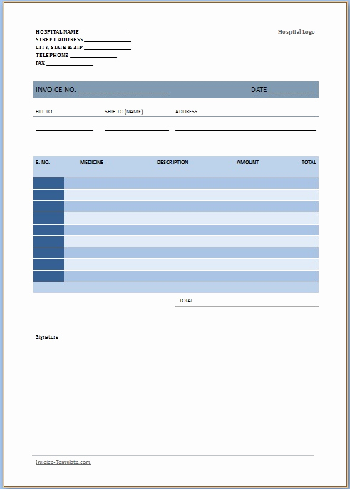 Medical Billing Invoice Template Luxury 20 Medical Invoice Templates